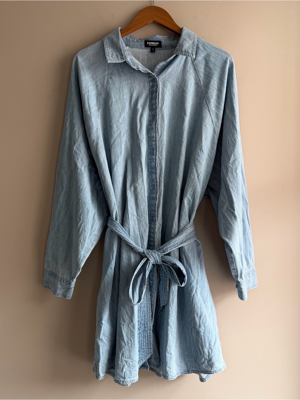 Express Portofino Dress Blue Denim